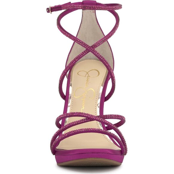 Jessica Simpson Womens Textile Mulberry Open Toes Ankle Strappy Dress Sandal - Picture 2 of 7